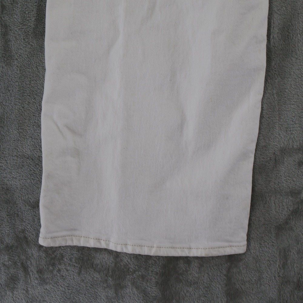 &DENIM Wide Leg Cropped High Waist Jeans Womens 2 White Preppy Casual Nautical‎ - Picture 9 of 16